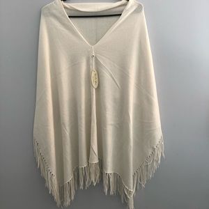 Cream colored Cashmere/Cotton Blend Shawl